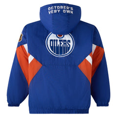 Edmonton Oilers OVO x Starter Half-Zip Hooded Jacket - Royal | US 202034622