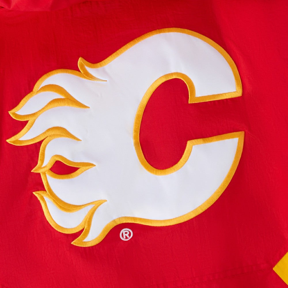 Calgary Flames OVO x Starter Half-Zip Hooded Jacket - Red | US 202034623