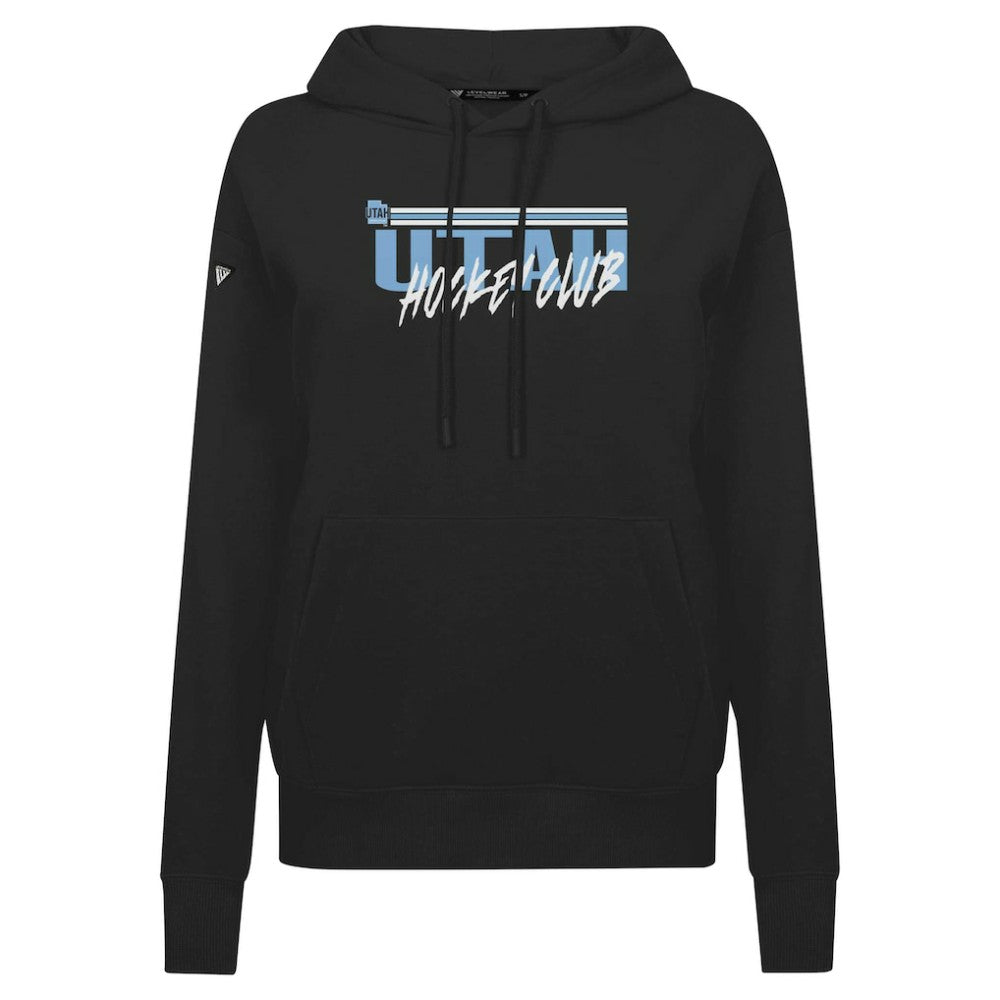 NHL Utah Levelwear Women's Adorn Etched Pullover Hoodie - Black | US 202034635