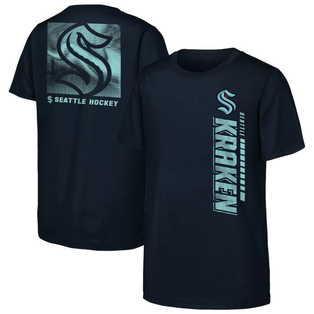 Seattle Kraken Youth Atmosphere T-Shirt - Navy | US 202034678