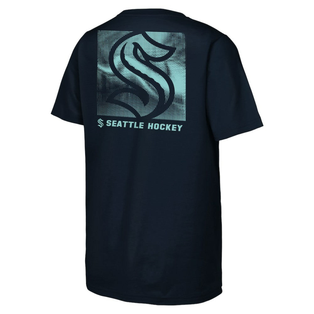 Seattle Kraken Youth Atmosphere T-Shirt - Navy | US 202034678