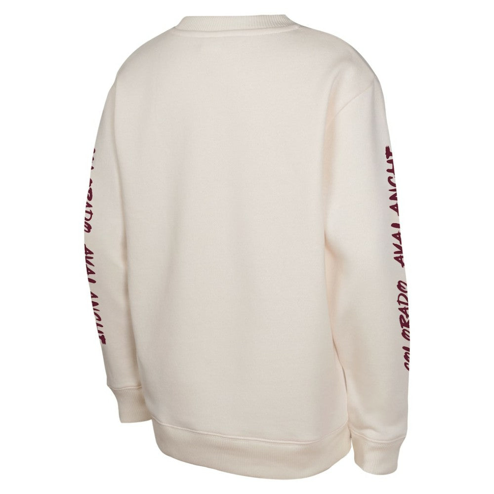 Colorado Avalanche Youth Star Power Pullover Sweatshirt - Cream | US 202034693
