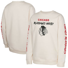 Chicago Blackhawks Youth Star Power Pullover Sweatshirt - Cream | US 202034694