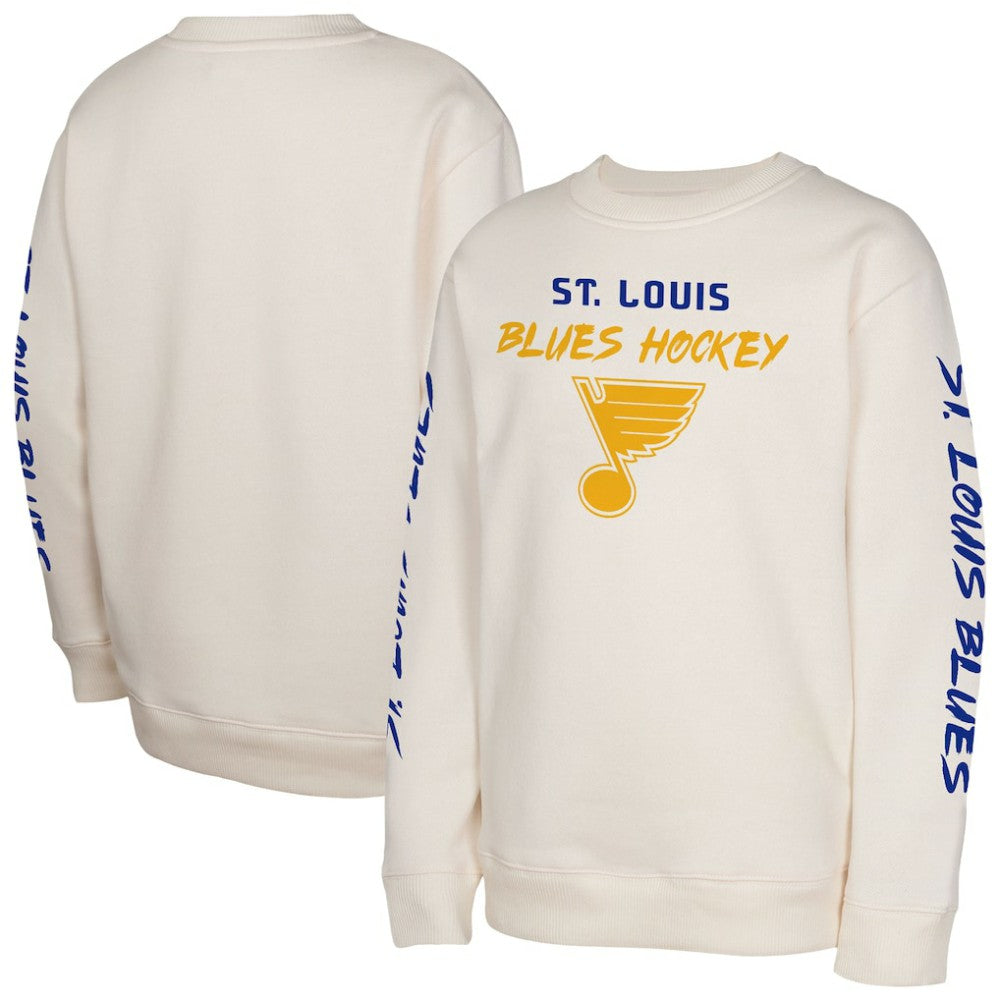 St. Louis Blues Youth Star Power Pullover Sweatshirt - Cream | US 202034695