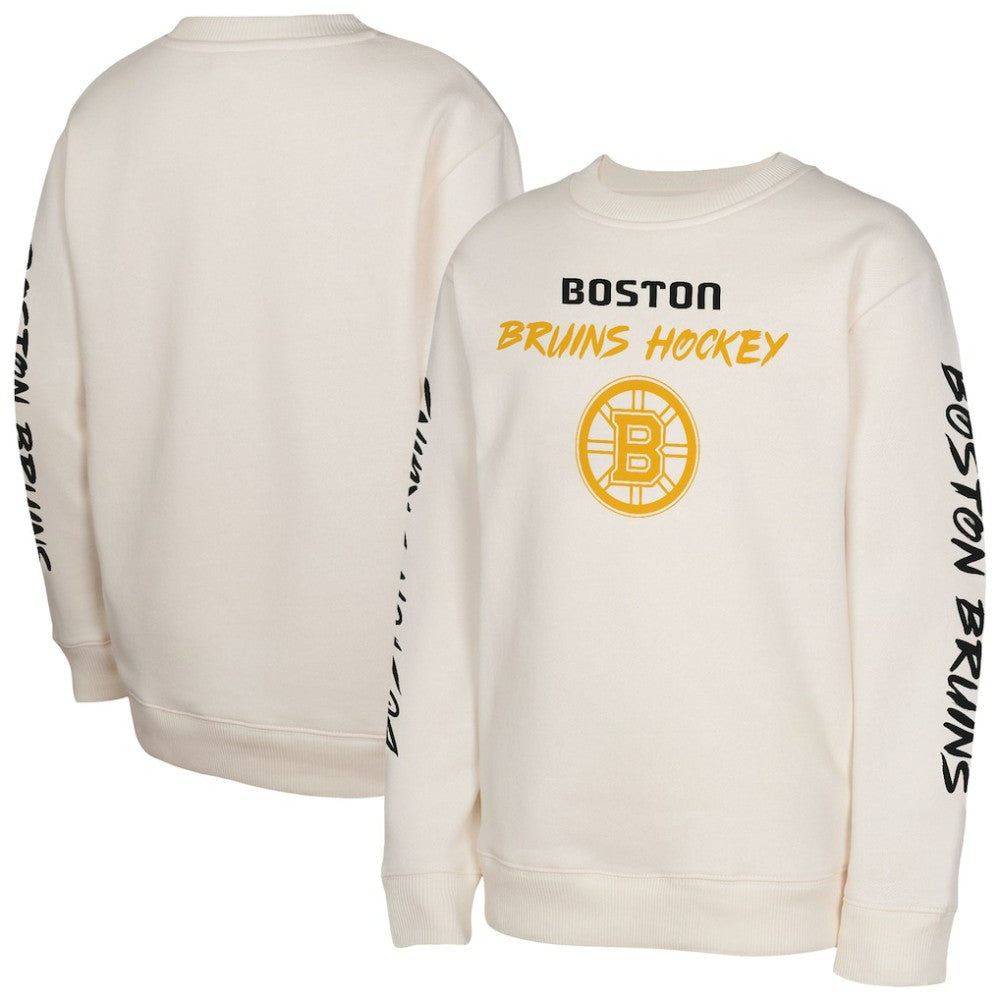 Boston Bruins Youth Star Power Pullover Sweatshirt - Cream | US 202034696