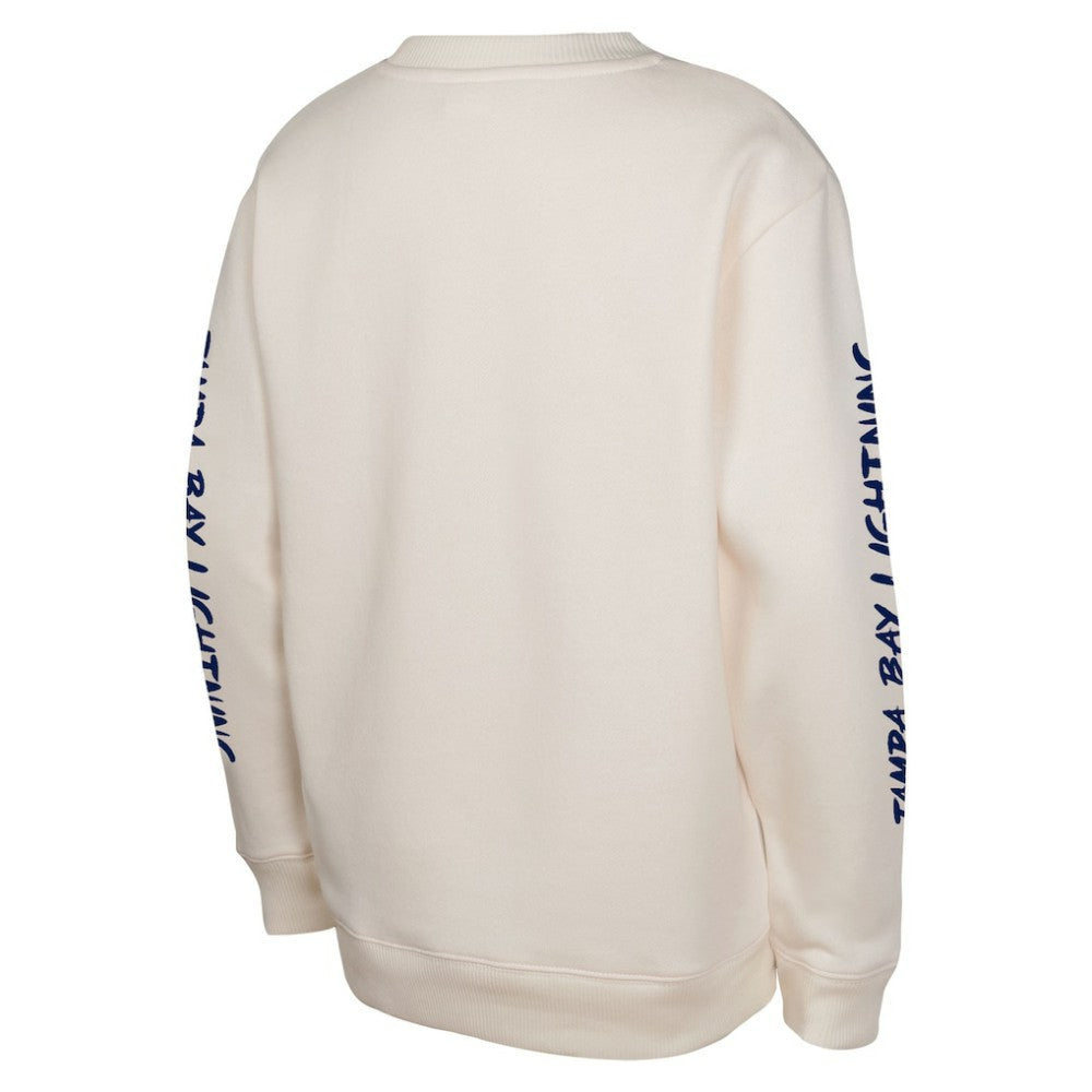 Tampa Bay Lightning Youth Star Power Pullover Sweatshirt - Cream | US 202034701