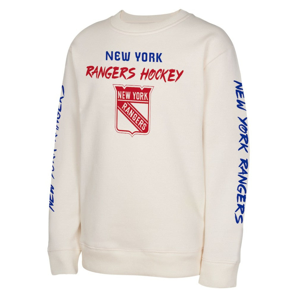 New York Rangers Youth Star Power Pullover Sweatshirt - Cream | US 202034703