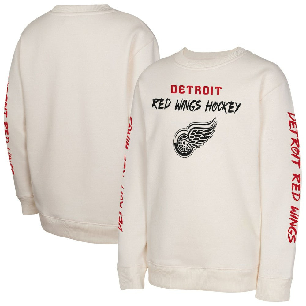 Detroit Red Wings Youth Star Power Pullover Sweatshirt - Cream | US 202034706