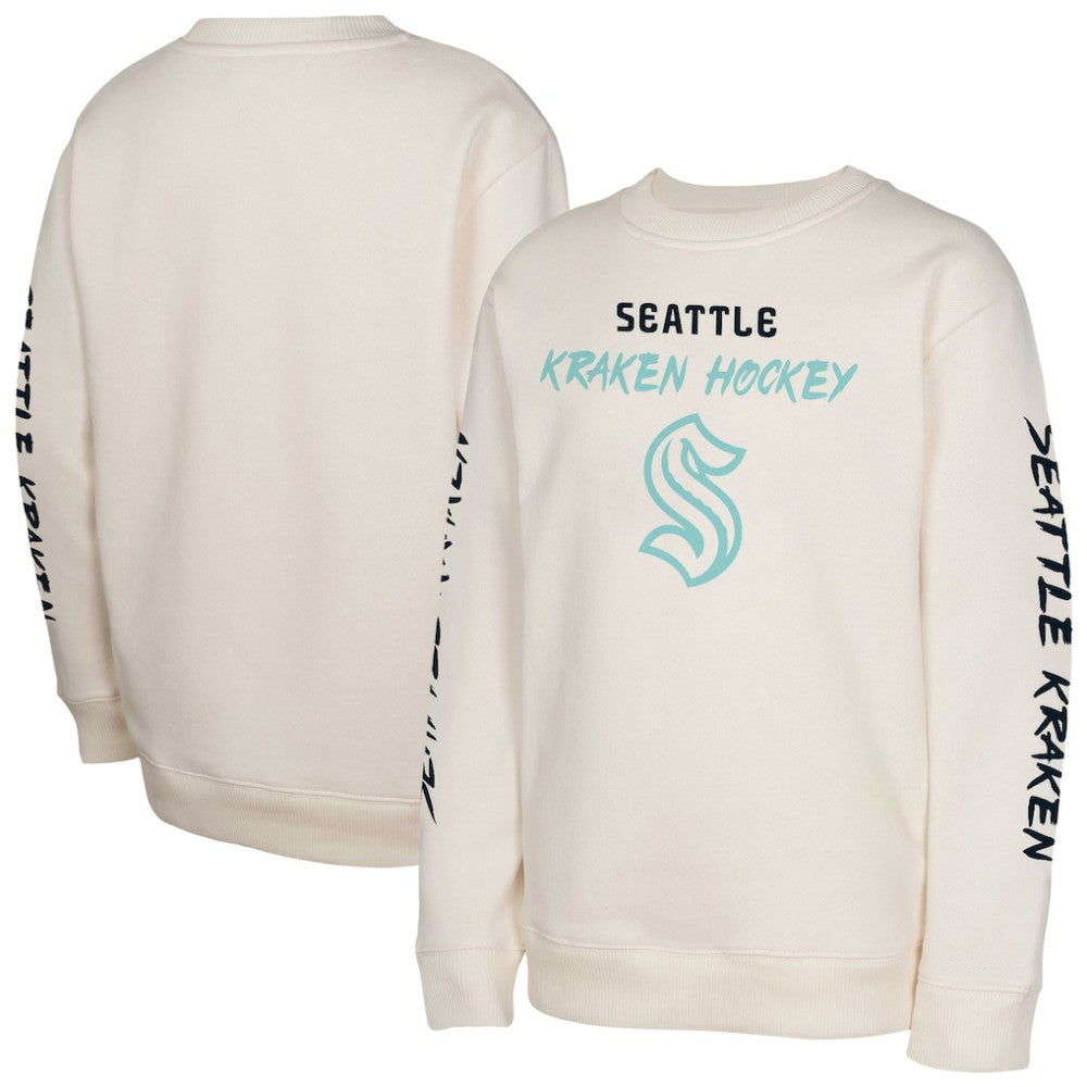 Seattle Kraken Youth Star Power Pullover Sweatshirt - Cream | US 202034707