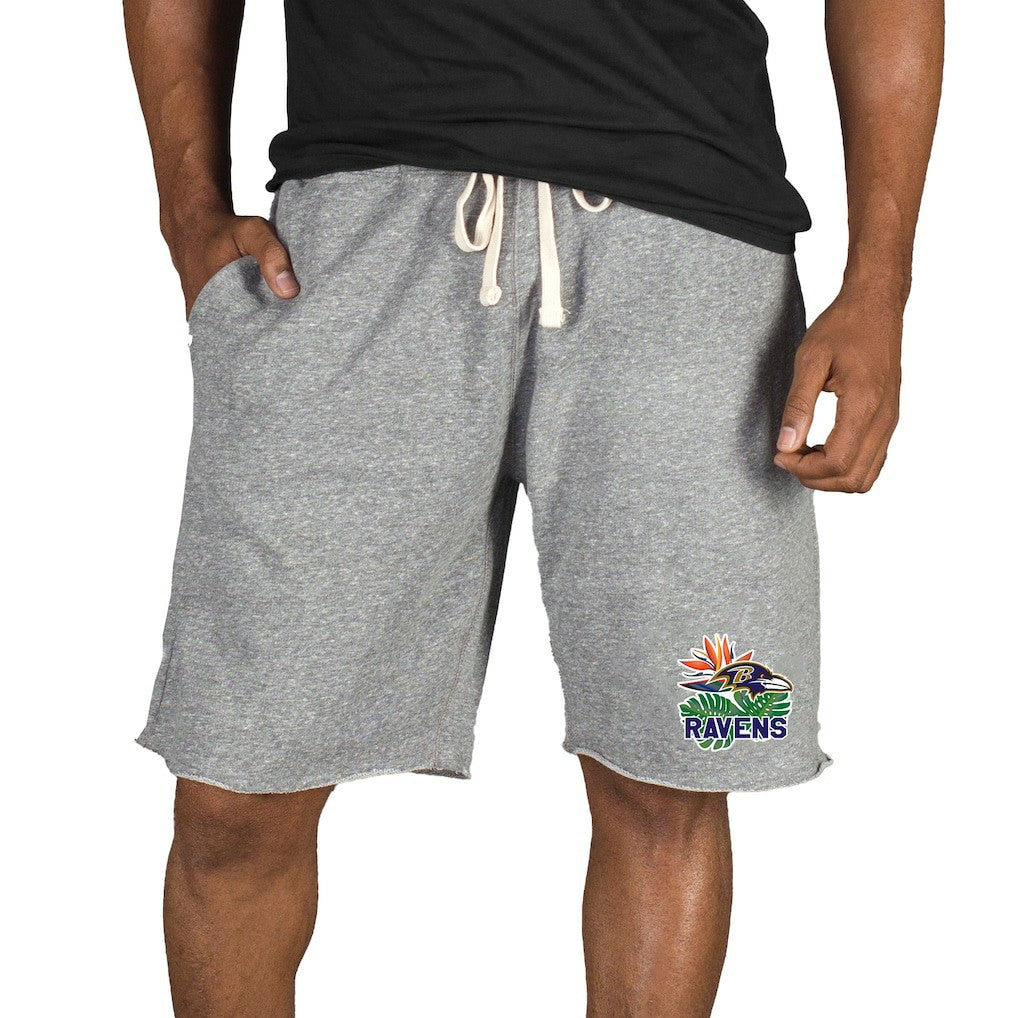 Baltimore Ravens Concepts Sport Mainstream Tri-Blend Shorts - Gray Shorts