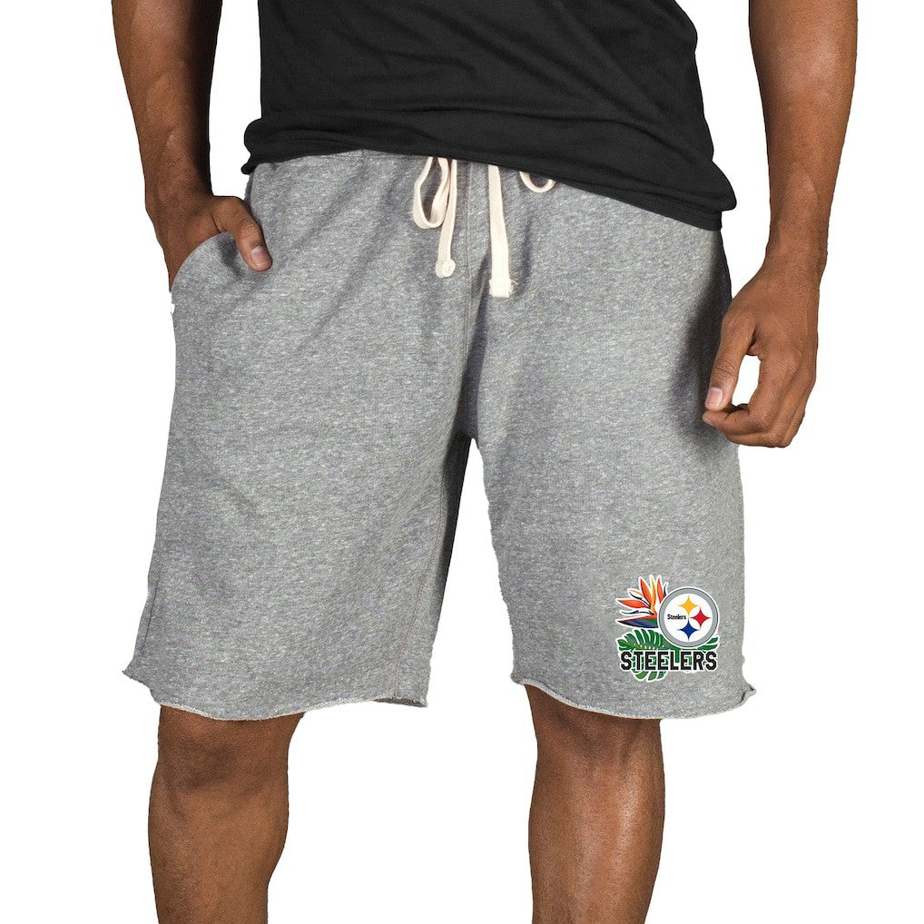 Pittsburgh Steelers Concepts Sport Mainstream Tri-Blend Shorts - Gray Shorts
