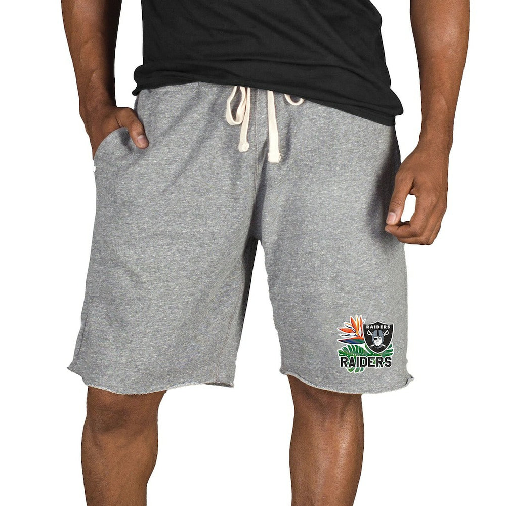 Las Vegas Raiders Concepts Sport Mainstream Tri-Blend Shorts - Gray Shorts