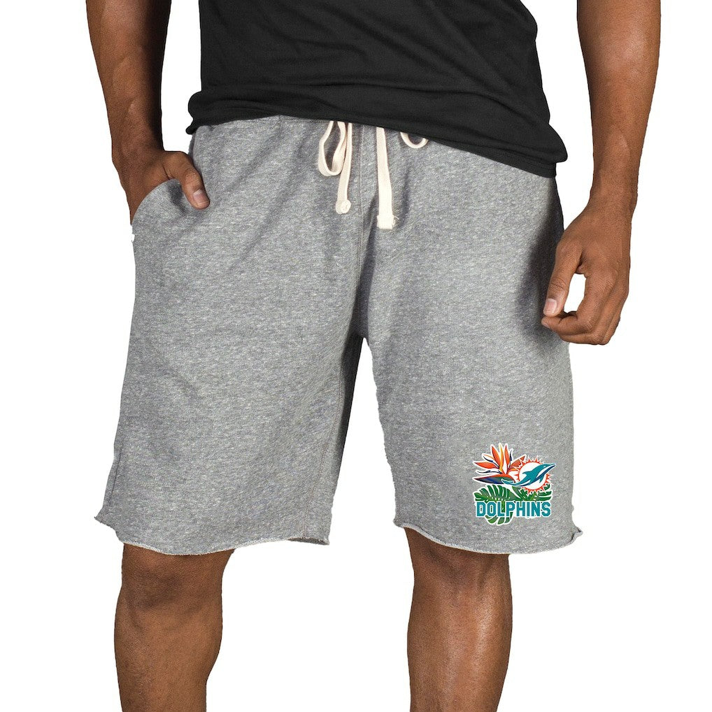 Miami Dolphins Concepts Sport Mainstream Tri-Blend Shorts - Gray Shorts