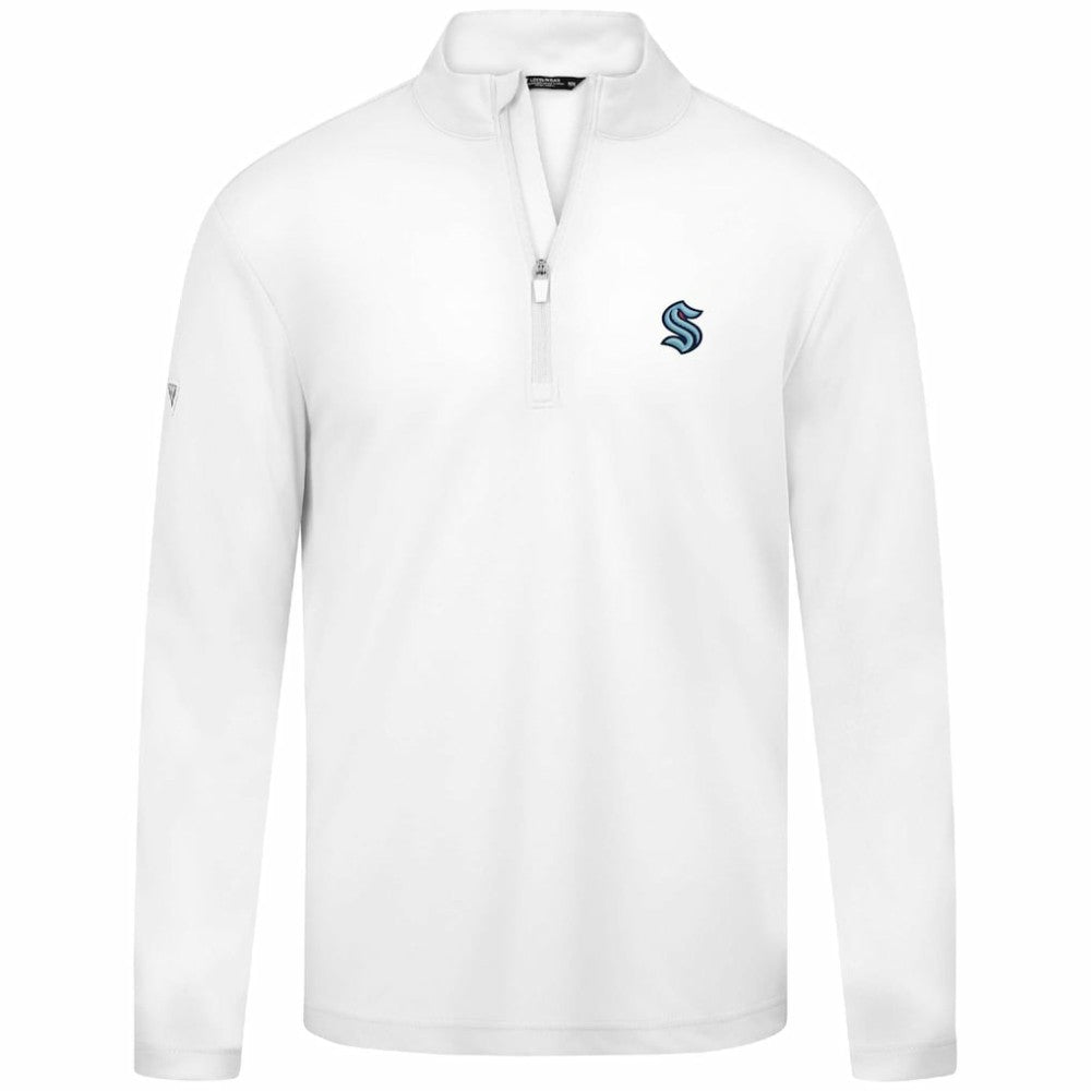 Seattle Kraken Levelwear Heron Insignia Core Quarter-Zip Jacket - White | US 202038689
