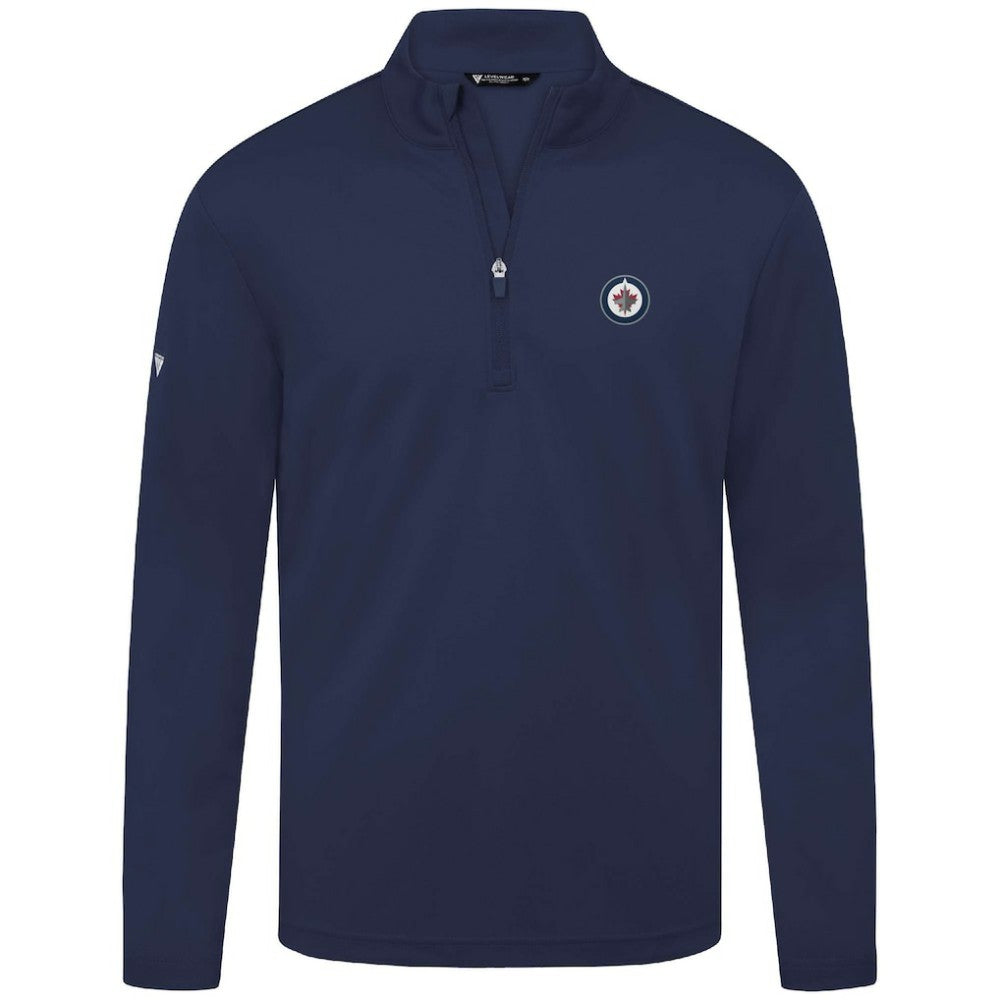 Winnipeg Jets Levelwear Heron Insignia Core Quarter-Zip Jacket - Navy | US 202038705