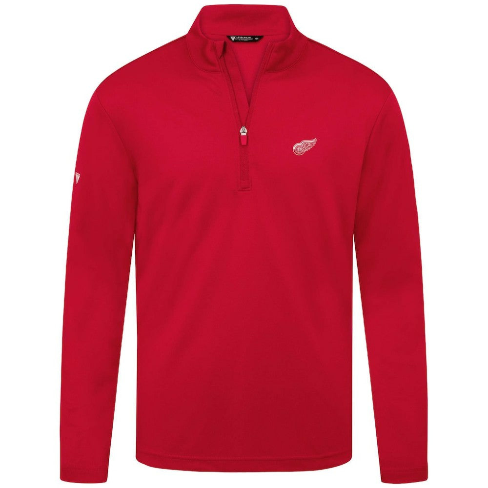 Detroit Red Wings Levelwear Heron Insignia Core Quarter-Zip Jacket - Red | US 202038709