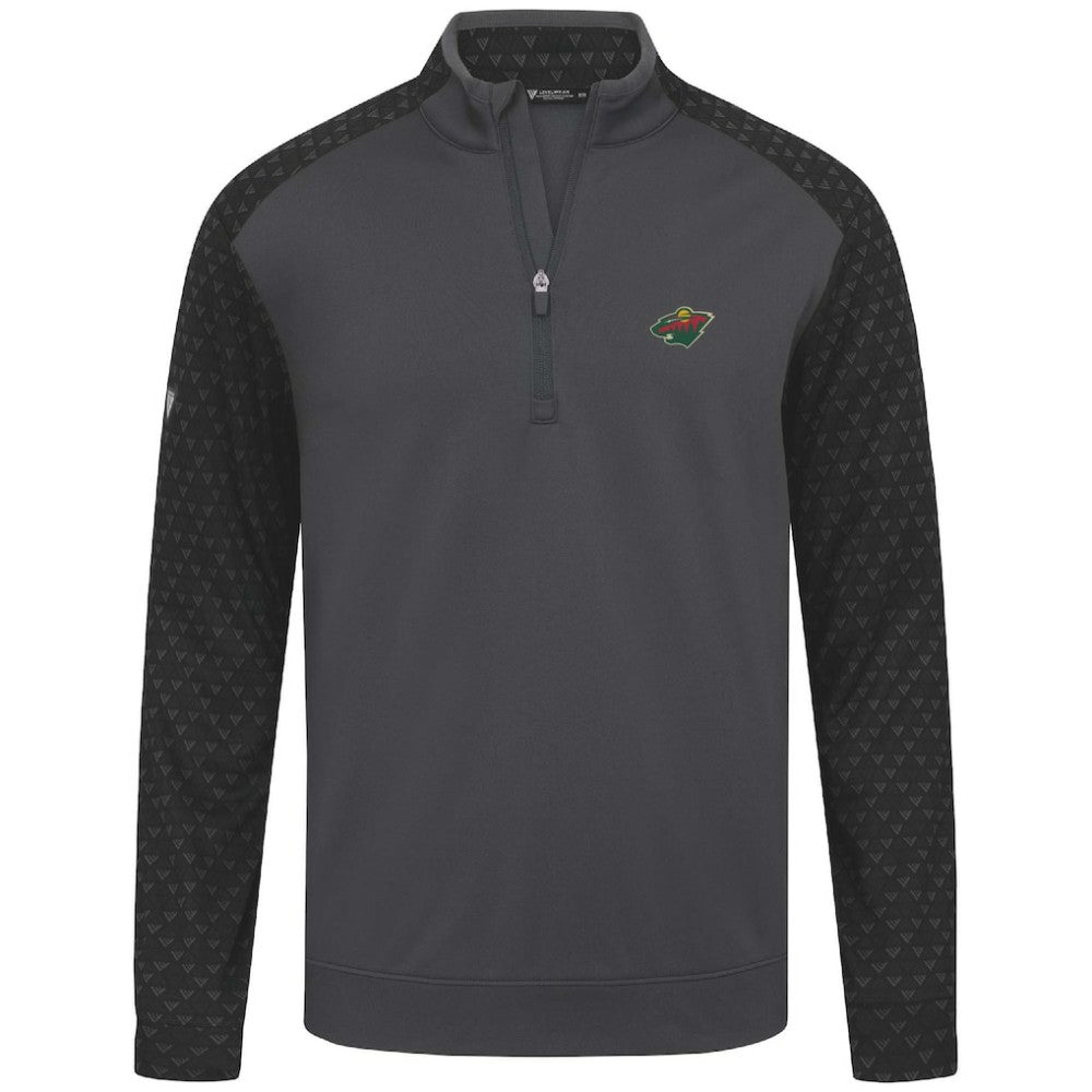 Minnesota Wild Levelwear Aztec Insignia Core Quarter-Zip Pullover Top - Charcoal | US 202038728