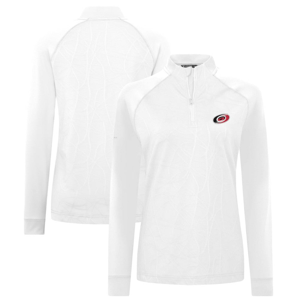 Carolina Hurricanes Levelwear Women's Amethyst Insignia Core Quarter-Zip Jacket - White | US 202038760