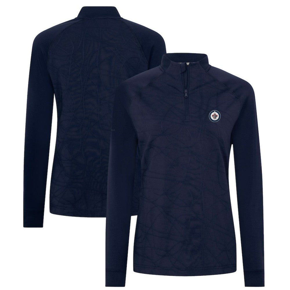 Winnipeg Jets Levelwear Women's Amethyst Insignia Core Quarter-Zip Jacket - Navy | US 202038768