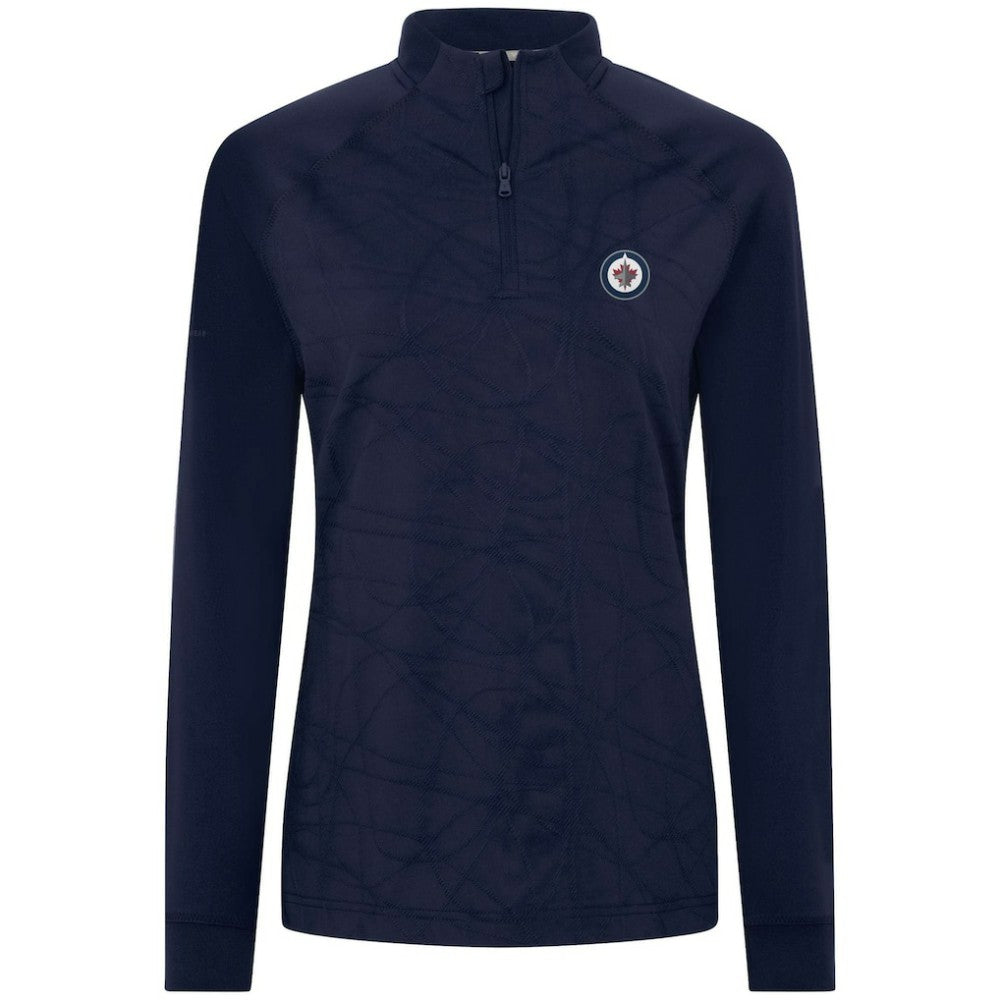 Winnipeg Jets Levelwear Women's Amethyst Insignia Core Quarter-Zip Jacket - Navy | US 202038768