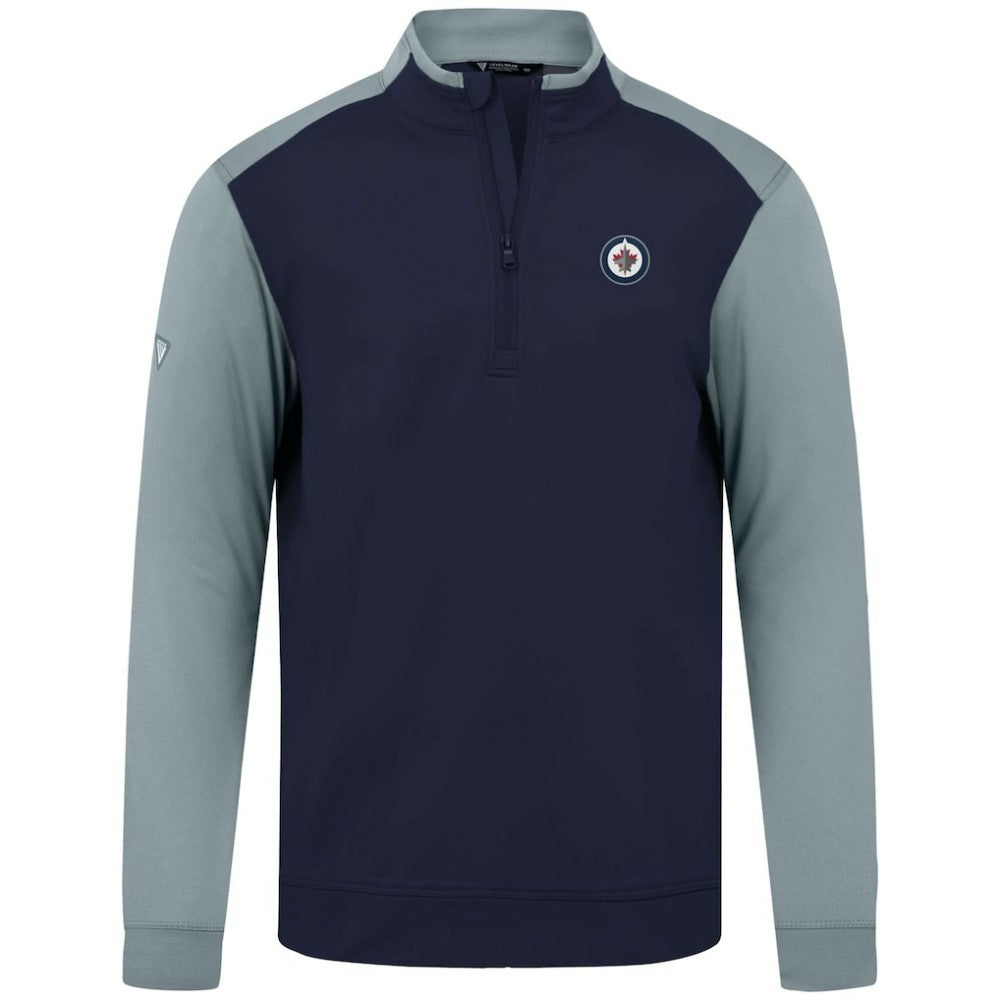 Winnipeg Jets Levelwear Bayou Insignia Core Quarter-Zip Pullover Top - Navy | US 202038797