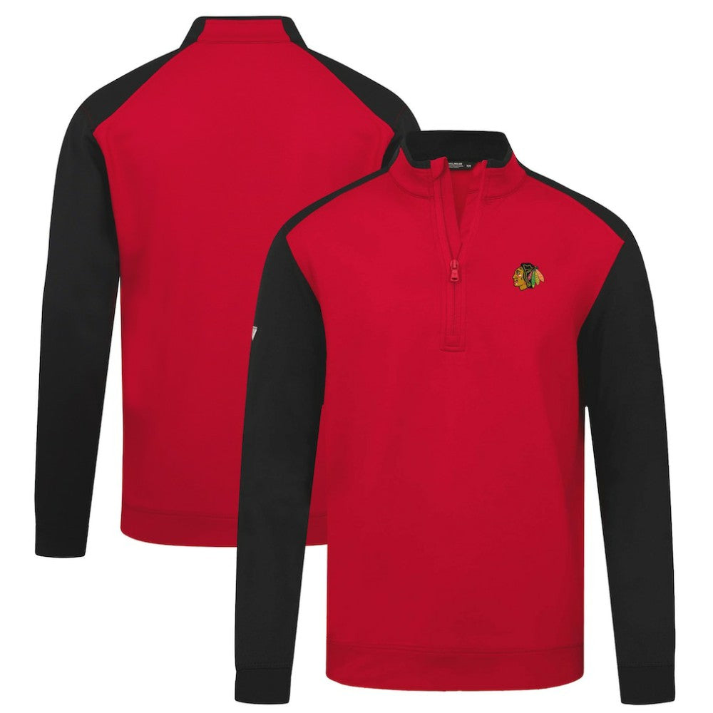 Chicago Blackhawks Levelwear Bayou Insignia Core Quarter-Zip Pullover Top - Red | US 202038803
