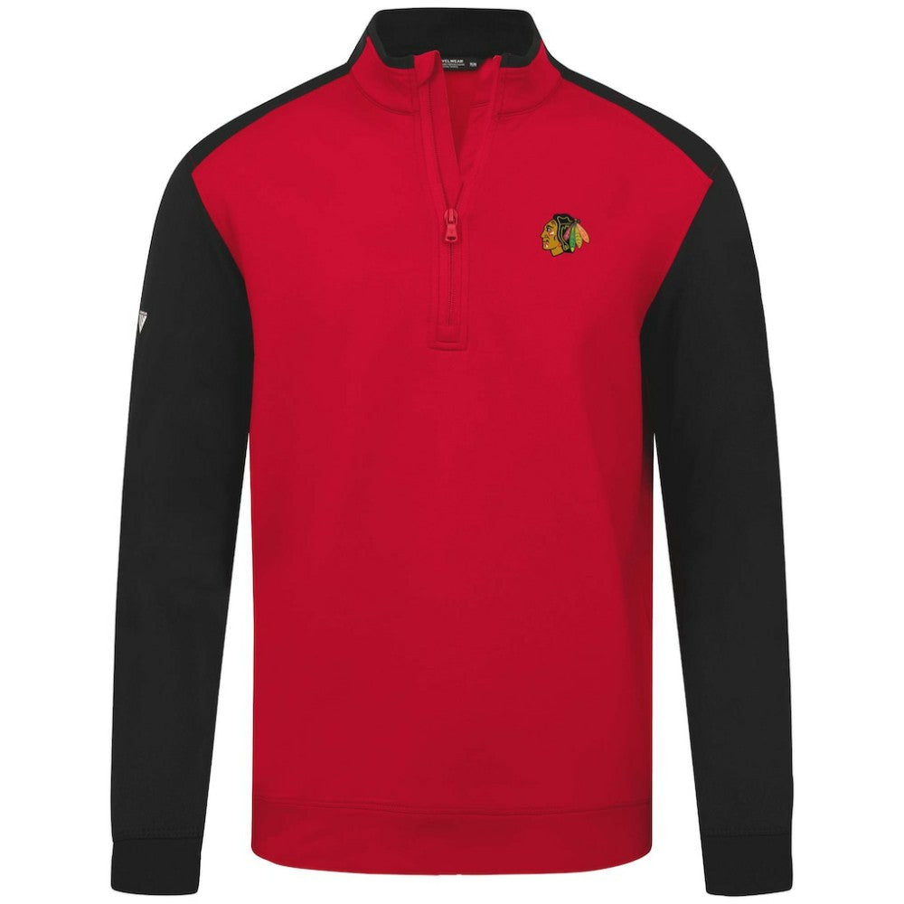 Chicago Blackhawks Levelwear Bayou Insignia Core Quarter-Zip Pullover Top - Red | US 202038803