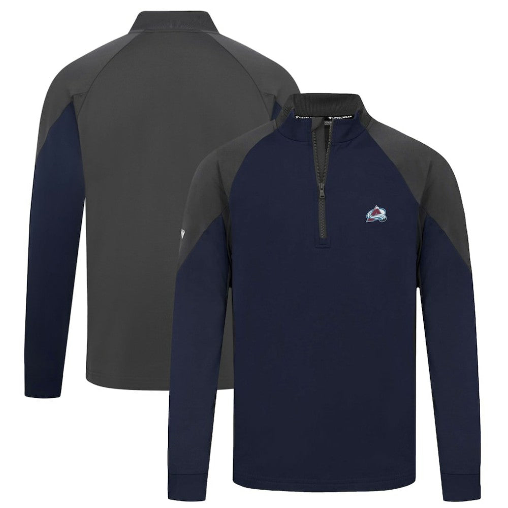 Colorado Avalanche Levelwear Cadet Insignia Core Quarter-Zip Pullover Top - Navy | US 202038820