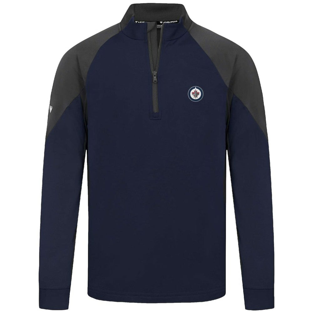 Winnipeg Jets Levelwear Cadet Insignia Core Quarter-Zip Pullover Top - Navy | US 202038829