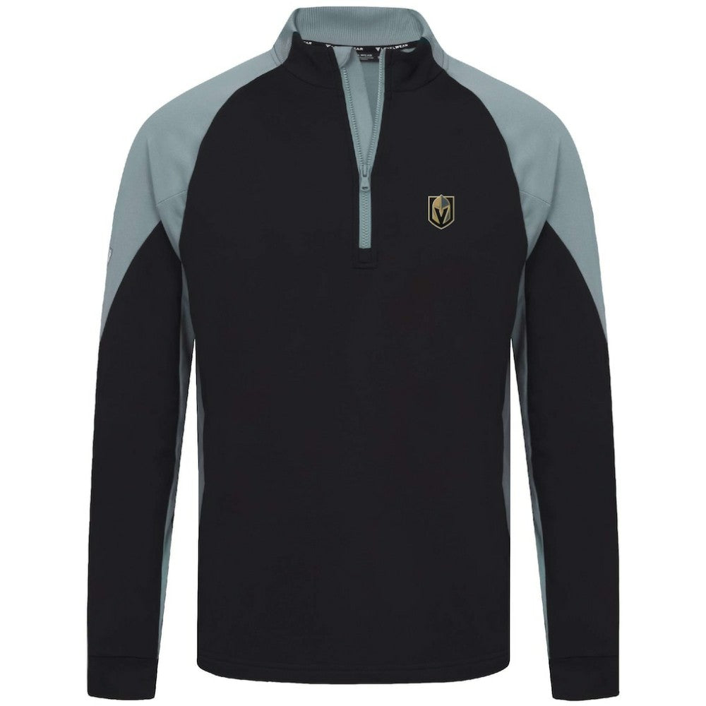 Vegas Golden Knights Levelwear Cadet Insignia Core Quarter-Zip Pullover Top - Black | US 202038830