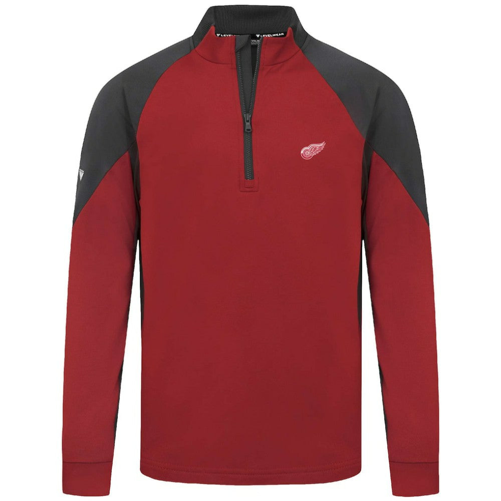 Detroit Red Wings Levelwear Cadet Insignia Core Quarter-Zip Pullover Top - Red | US 202038833