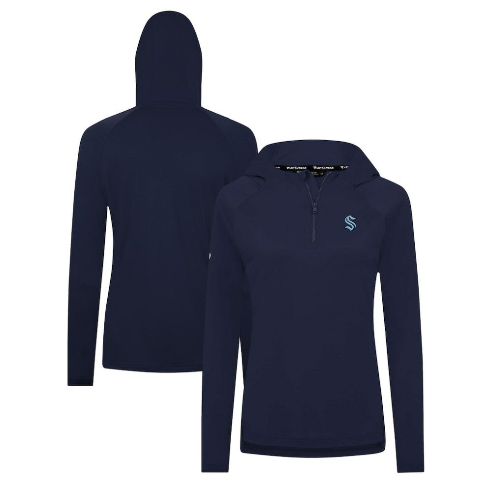 Seattle Kraken Levelwear Women's Raven Insignia Core Quarter-Zip Jacket - Deep Sea Blue | US 202038844