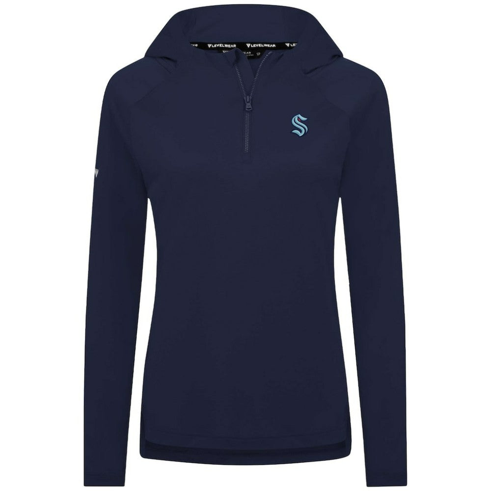Seattle Kraken Levelwear Women's Raven Insignia Core Quarter-Zip Jacket - Deep Sea Blue | US 202038844