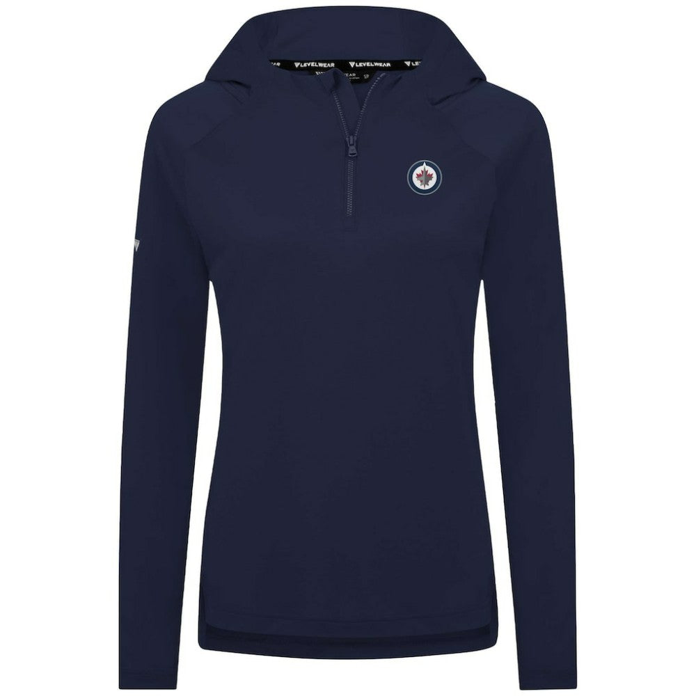 Winnipeg Jets Levelwear Women's Raven Insignia Core Quarter-Zip Jacket - Navy | US 202038860