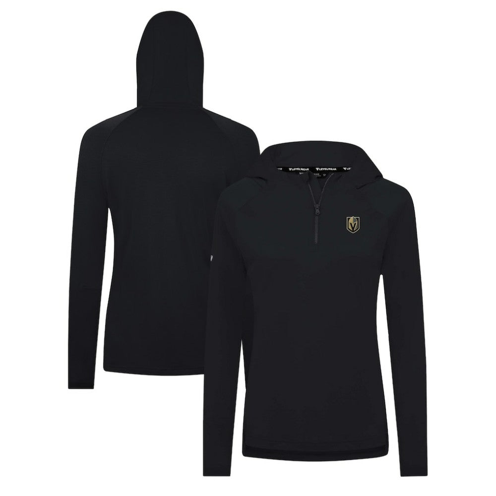 Vegas Golden Knights Levelwear Women's Raven Insignia Core Quarter-Zip Jacket - Black | US 202038861