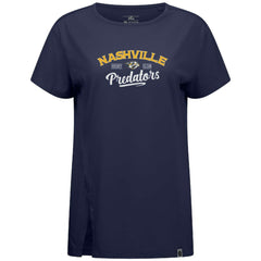 Nashville Predators Levelwear Women's Influx Ice Wall T-Shirt - Navy | US 202038887