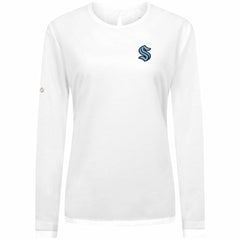 Seattle Kraken Levelwear Women's Sequoia Primary Logo Long Sleeve T-Shirt - White | US 202038906
