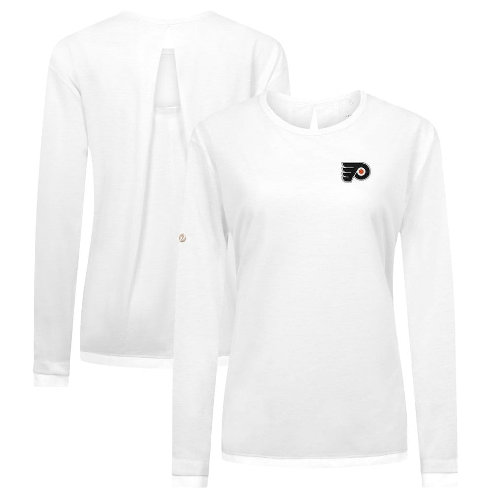 Philadelphia Flyers Levelwear Women's Sequoia Primary Logo Long Sleeve T-Shirt - White | US 202038907