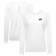 Carolina Hurricanes Levelwear Women's Sequoia Primary Logo Long Sleeve T-Shirt - White | US 202038915