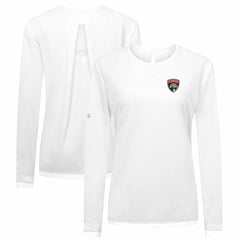 Florida Panthers Levelwear Women's Sequoia Primary Logo Long Sleeve T-Shirt - White | US 202038916