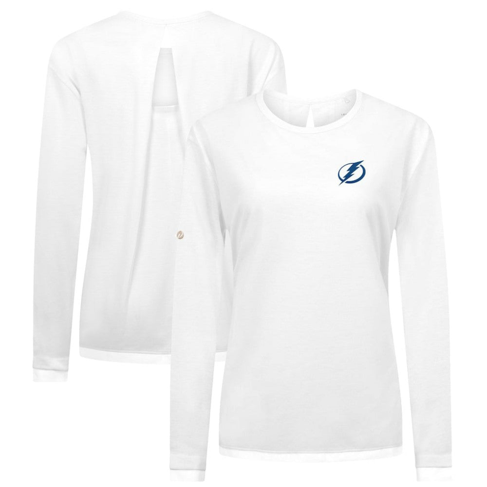 Tampa Bay Lightning Levelwear Women's Sequoia Primary Logo Long Sleeve T-Shirt - White | US 202038917