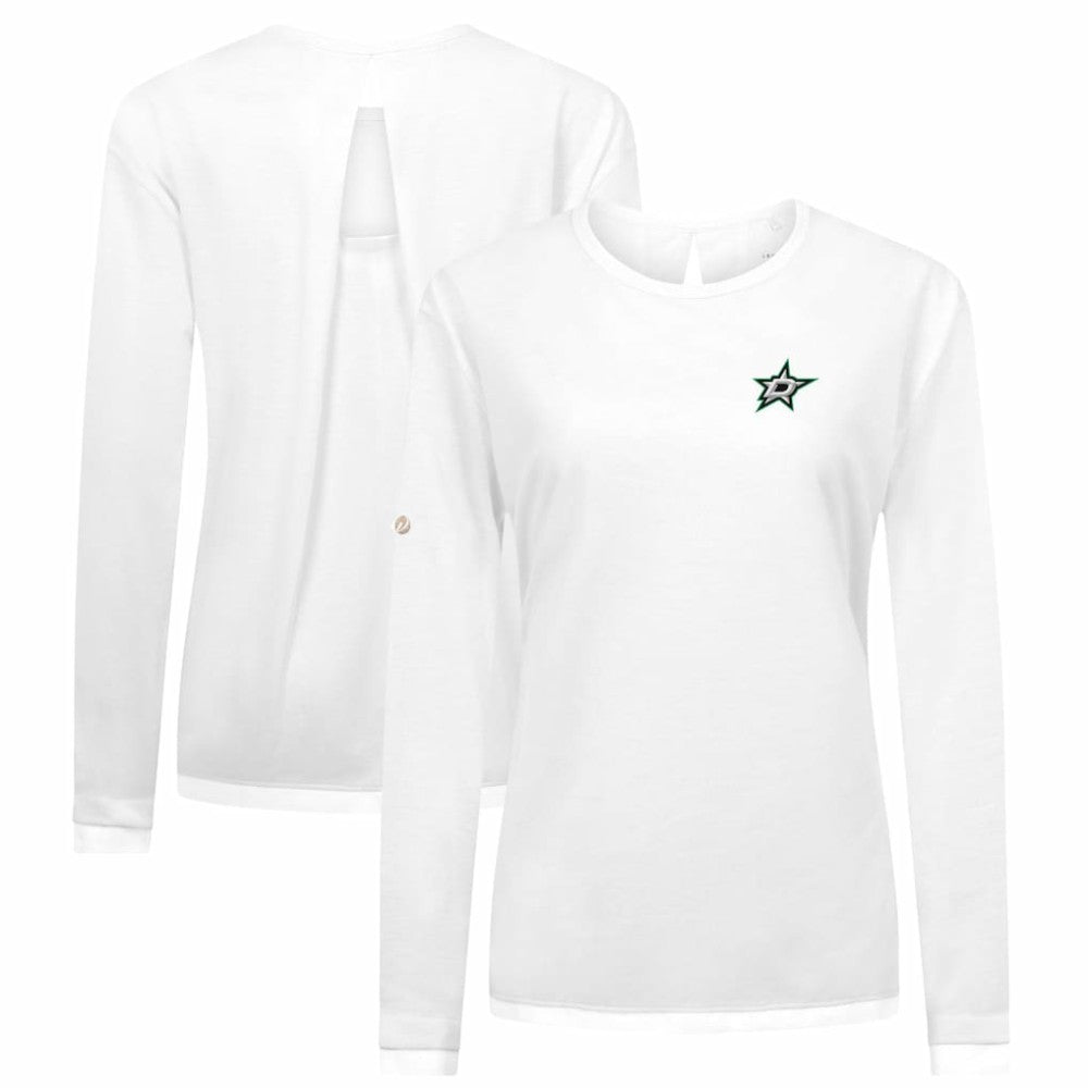 Dallas Stars Levelwear Women's Sequoia Primary Logo Long Sleeve T-Shirt - White | US 202038919