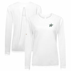 Dallas Stars Levelwear Women's Sequoia Primary Logo Long Sleeve T-Shirt - White | US 202038919