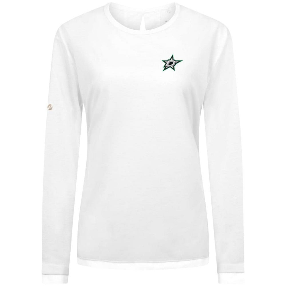 Dallas Stars Levelwear Women's Sequoia Primary Logo Long Sleeve T-Shirt - White | US 202038919