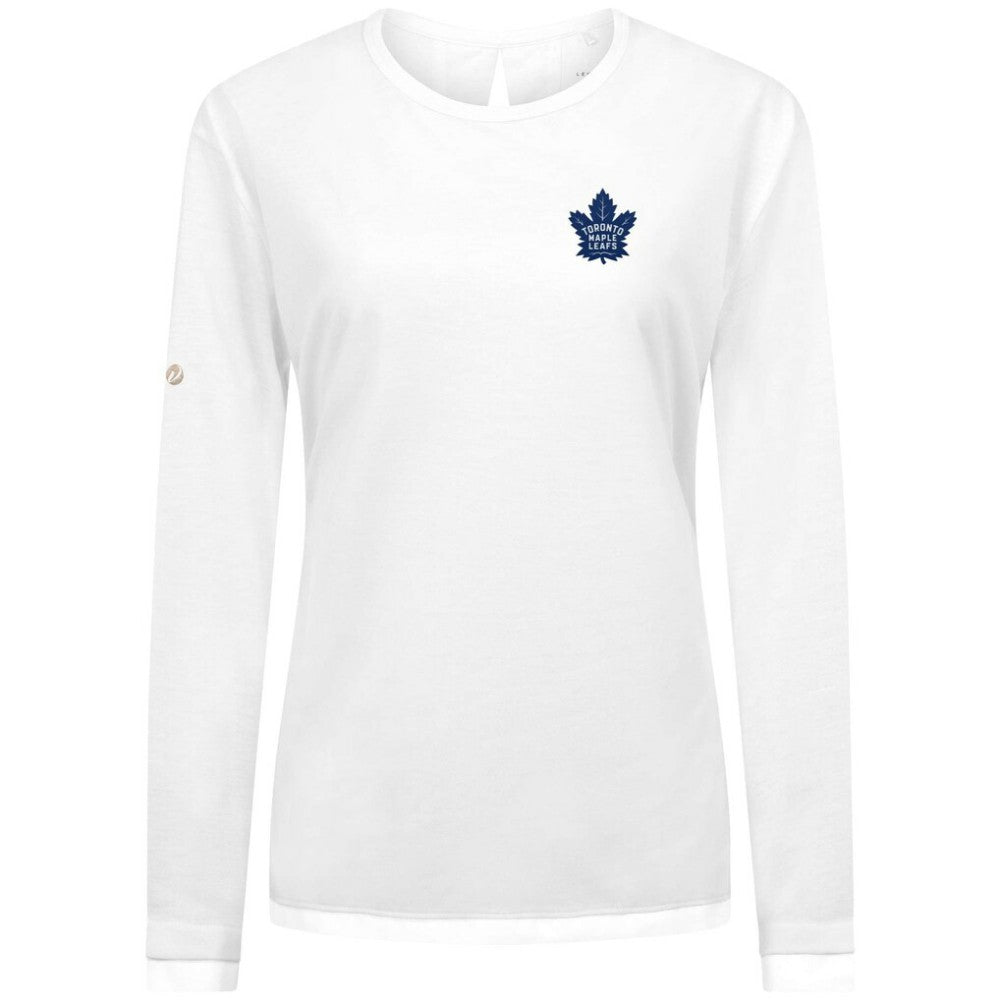 Toronto Maple Leafs Levelwear Women's Sequoia Primary Logo Long Sleeve T-Shirt - White | US 202038927