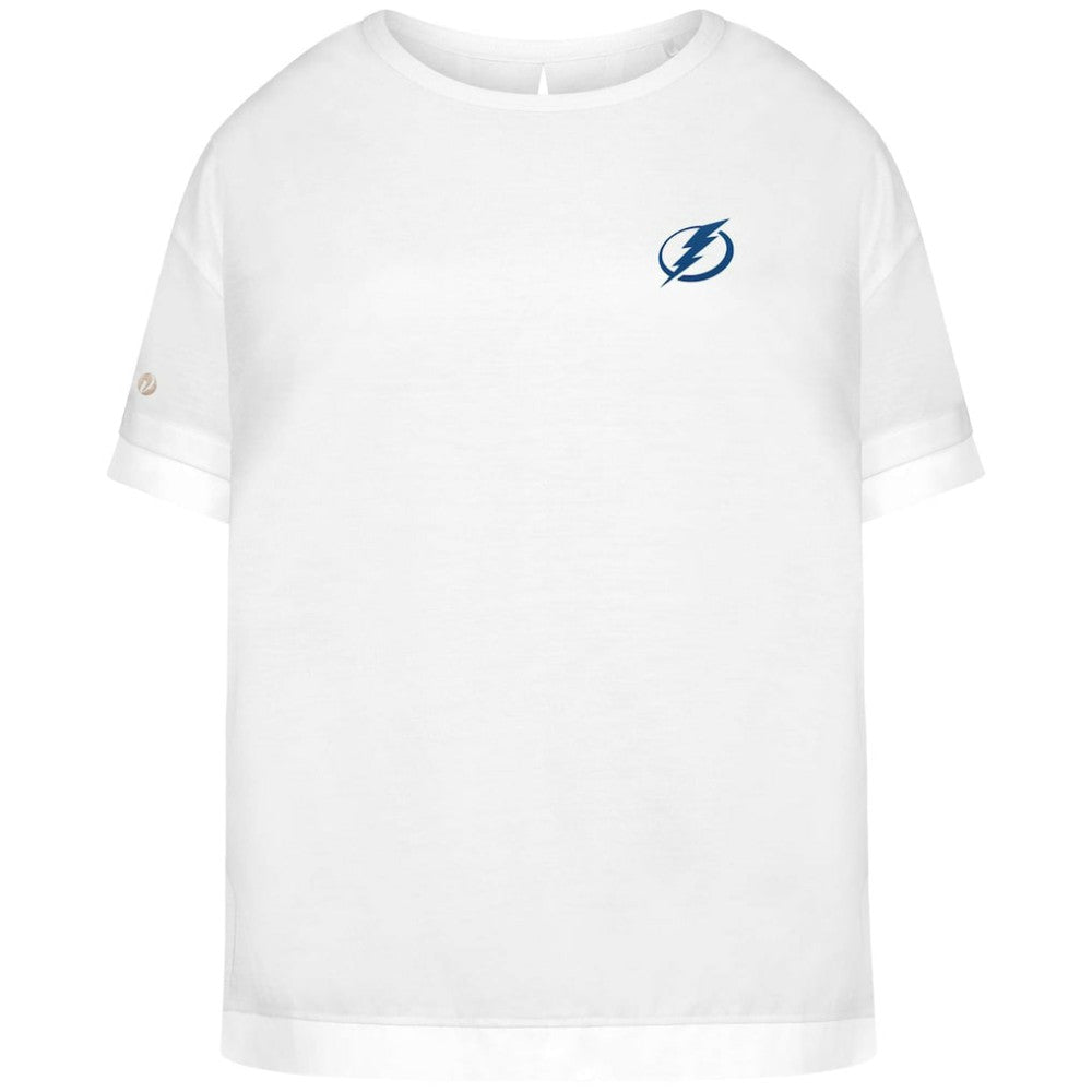 Tampa Bay Lightning Levelwear Women's Tulip Primary Logo T-Shirt - White | US 202038965