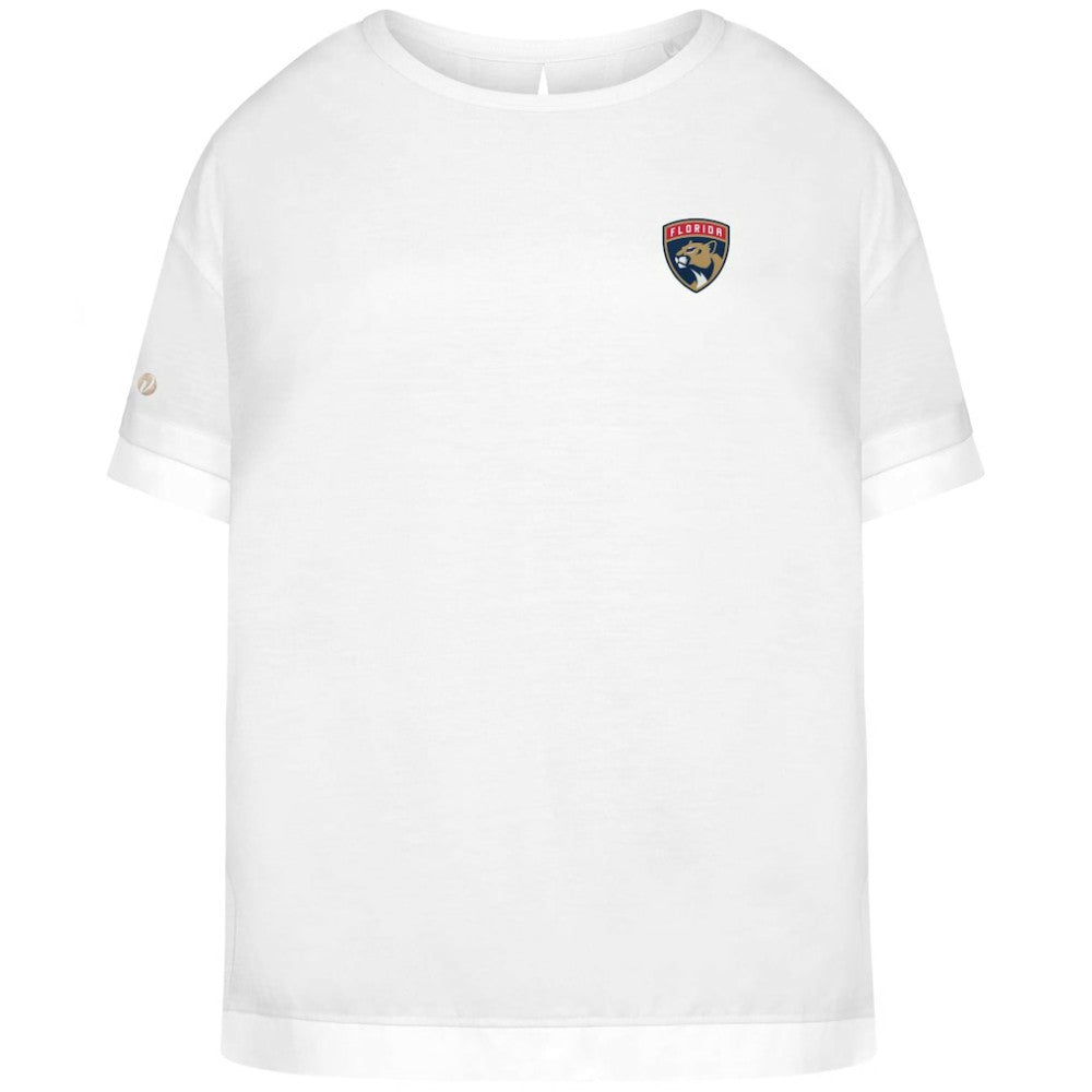 Florida Panthers Levelwear Women's Tulip Primary Logo T-Shirt - White | US 202038967