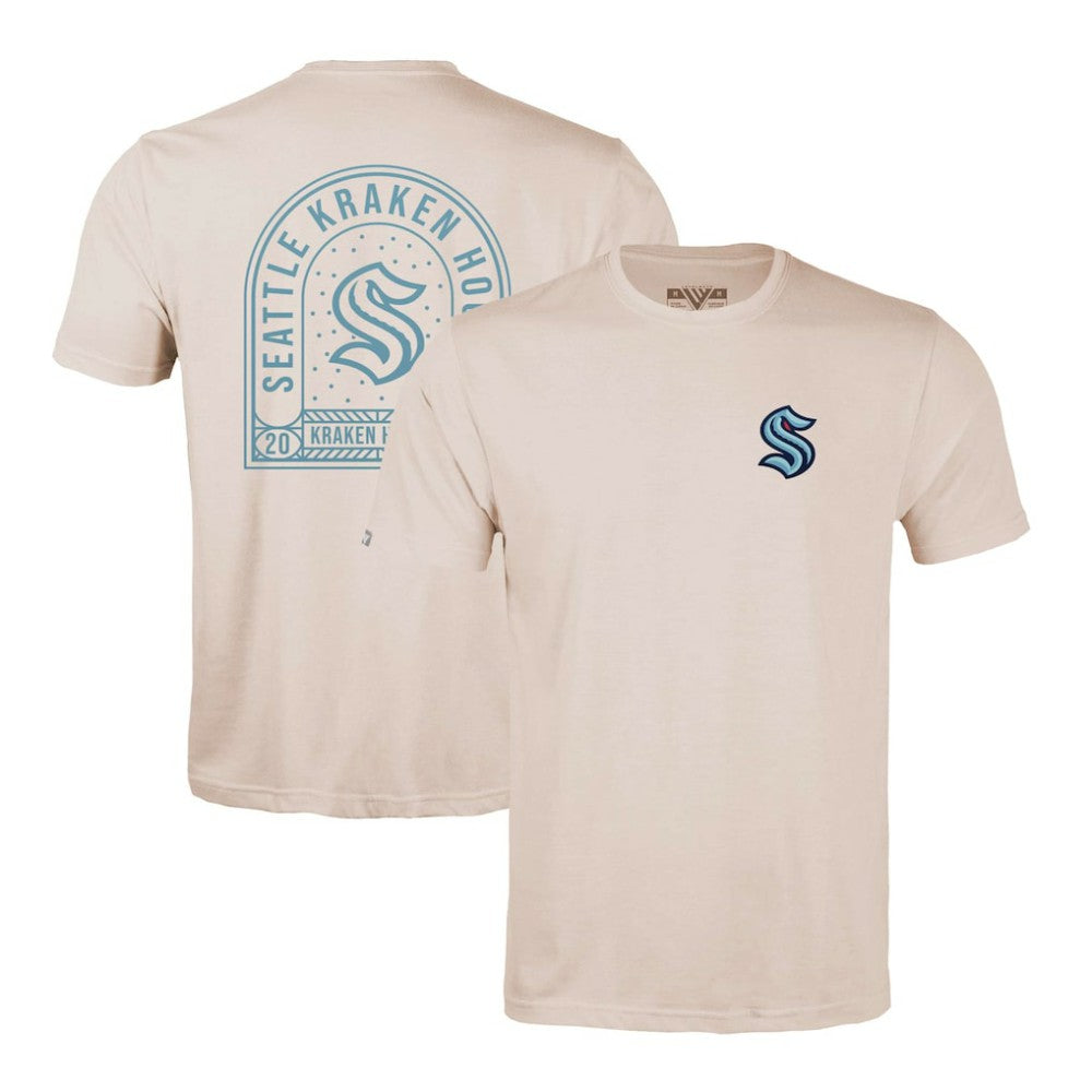 Seattle Kraken Levelwear Richmond Stained Glass T-Shirt - Khaki | US 202038968