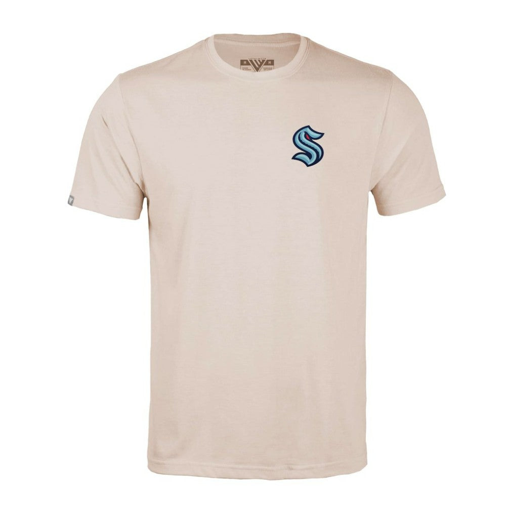 Seattle Kraken Levelwear Richmond Stained Glass T-Shirt - Khaki | US 202038968