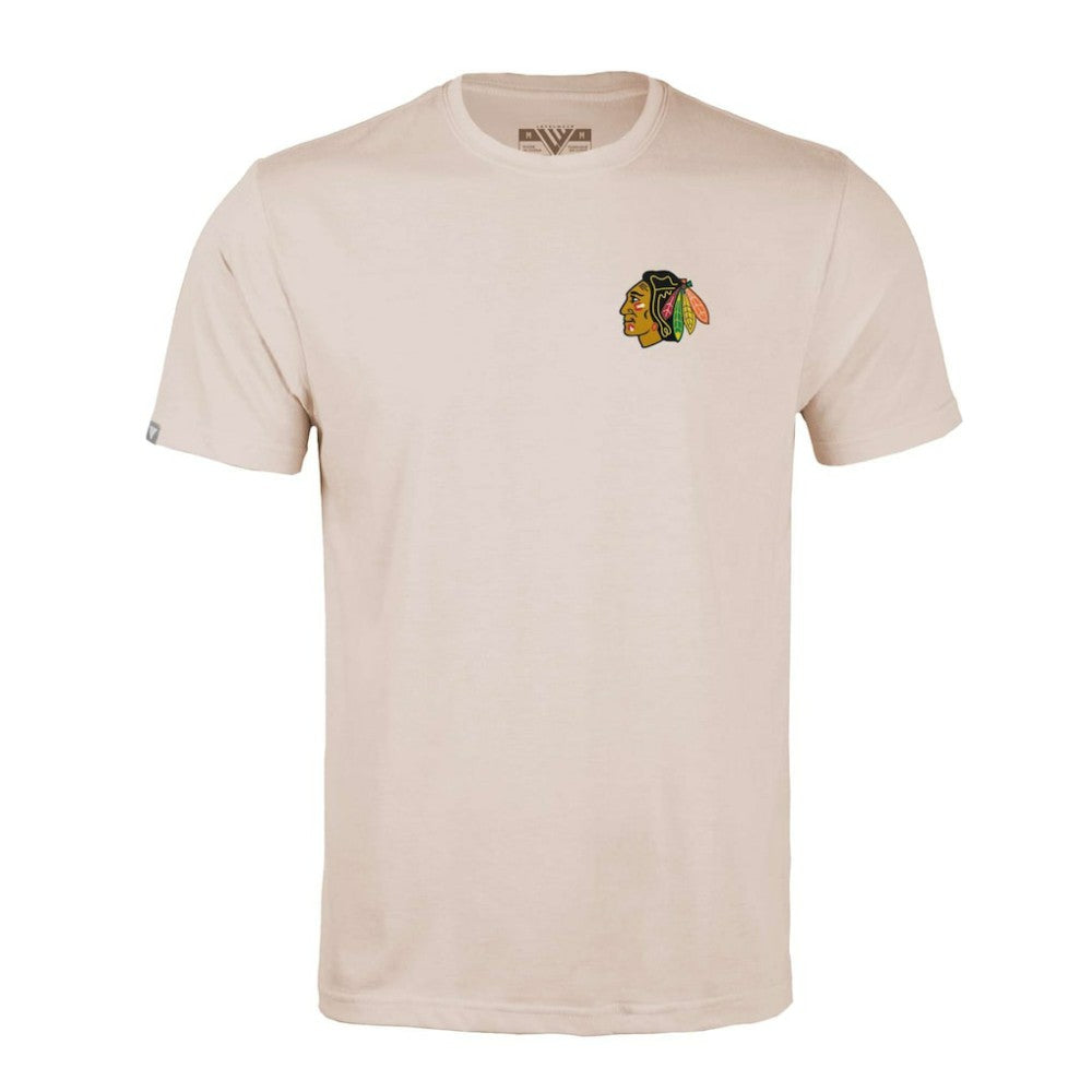 Chicago Blackhawks Levelwear Richmond Stained Glass T-Shirt - Khaki | US 202038970